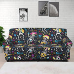 Day Of The Dead Mariachi Skeletons Print Sofa Cover