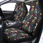 Day Of The Dead Mariachi Skeletons Print Universal Fit Car Seat Covers