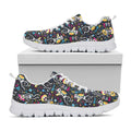 Day Of The Dead Mariachi Skeletons Print White Running Shoes
