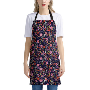 Day Of The Dead Skeleton Pattern Print Apron