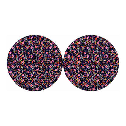 Day Of The Dead Skeleton Pattern Print Car Coasters