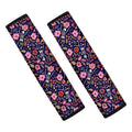 Day Of The Dead Skeleton Pattern Print Car Seat Belt Covers
