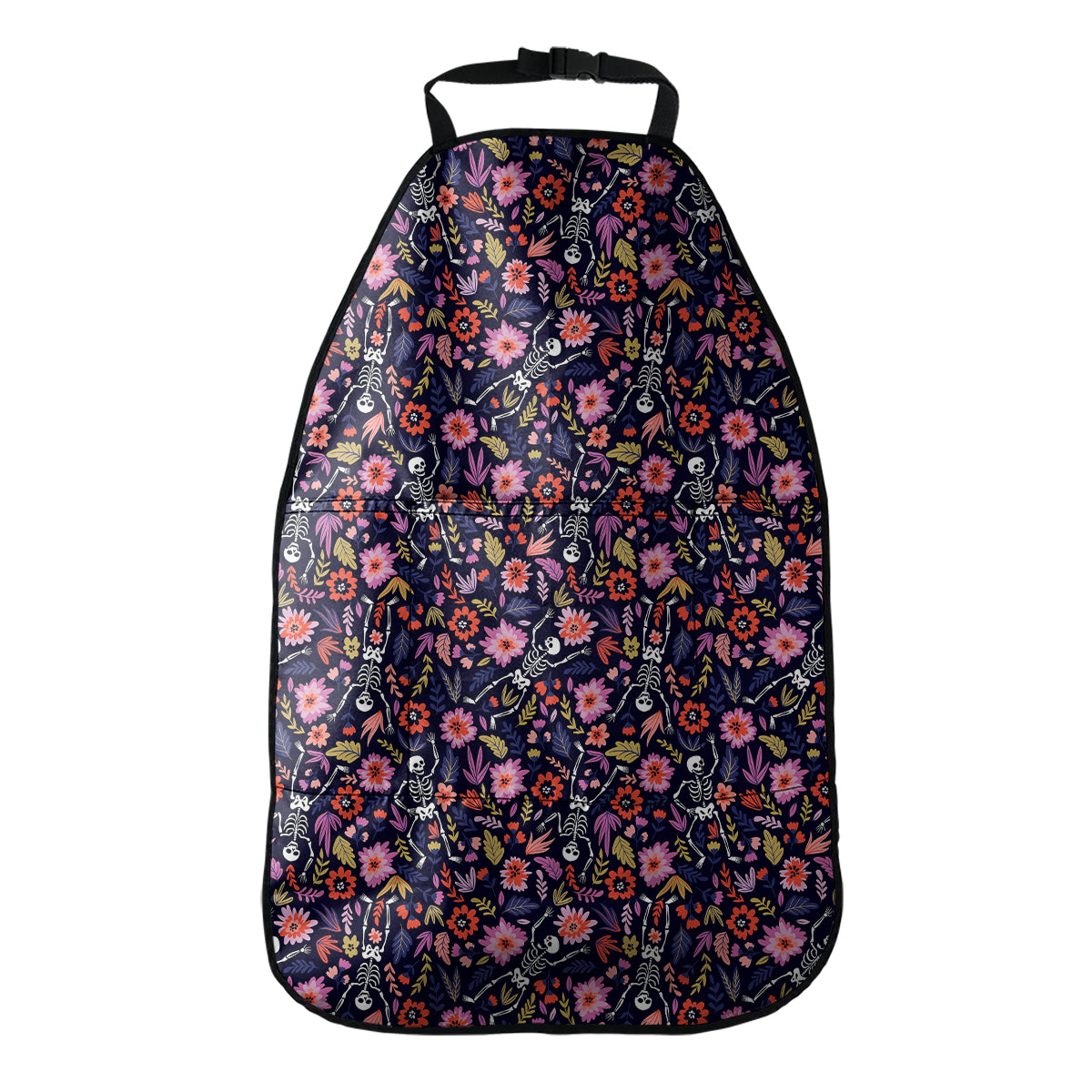 Day Of The Dead Skeleton Pattern Print Car Seat Organizers