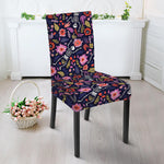 Day Of The Dead Skeleton Pattern Print Dining Chair Slipcover