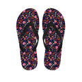 Day Of The Dead Skeleton Pattern Print Flip Flops