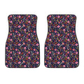Day Of The Dead Skeleton Pattern Print Front Car Floor Mats