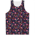 Day Of The Dead Skeleton Pattern Print Men's Tank Top