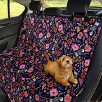 Day Of The Dead Skeleton Pattern Print Pet Car Back Seat Cover
