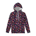Day Of The Dead Skeleton Pattern Print Pullover Hoodie