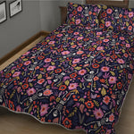 Day Of The Dead Skeleton Pattern Print Quilt Bed Set