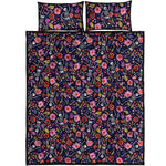 Day Of The Dead Skeleton Pattern Print Quilt Bed Set