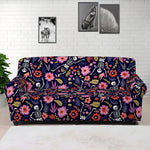 Day Of The Dead Skeleton Pattern Print Sofa Cover