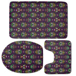 Day Of The Dead Sugar Skull Print 3 Piece Bath Mat Set