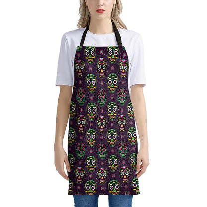 Day Of The Dead Sugar Skull Print Apron