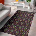 Day Of The Dead Sugar Skull Print Area Rug