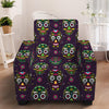 Day Of The Dead Sugar Skull Print Armchair Slipcover