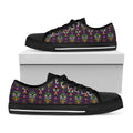 Day Of The Dead Sugar Skull Print Black Low Top Sneakers