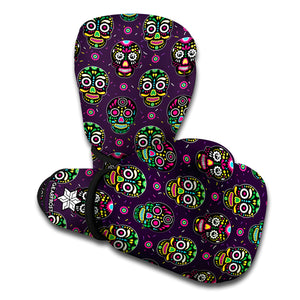 Day Of The Dead Sugar Skull Print Boxing Gloves