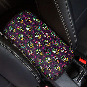 Day Of The Dead Sugar Skull Print Car Center Console Cover