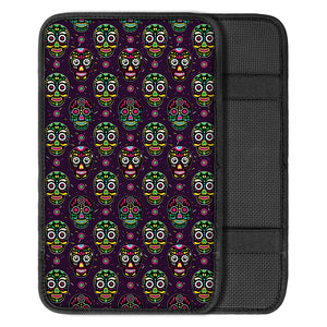 Day Of The Dead Sugar Skull Print Car Center Console Cover