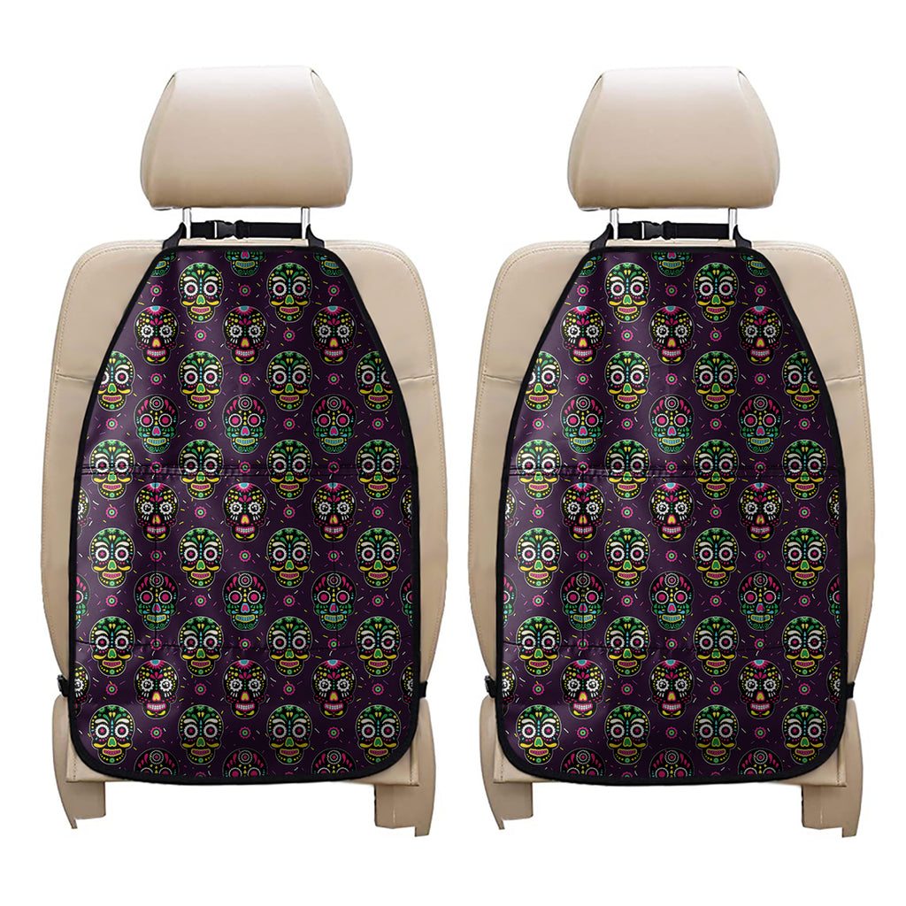 Day Of The Dead Sugar Skull Print Car Seat Organizers