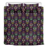 Day Of The Dead Sugar Skull Print Duvet Cover Bedding Set