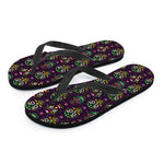 Day Of The Dead Sugar Skull Print Flip Flops