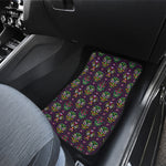 Day Of The Dead Sugar Skull Print Front and Back Car Floor Mats