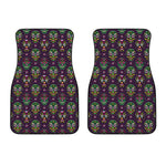 Day Of The Dead Sugar Skull Print Front Car Floor Mats