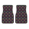 Day Of The Dead Sugar Skull Print Front Car Floor Mats