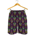 Day Of The Dead Sugar Skull Print Men's Shorts