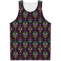 Day Of The Dead Sugar Skull Print Men's Tank Top