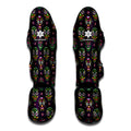 Day Of The Dead Sugar Skull Print Muay Thai Shin Guards