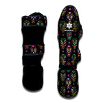 Day Of The Dead Sugar Skull Print Muay Thai Shin Guard