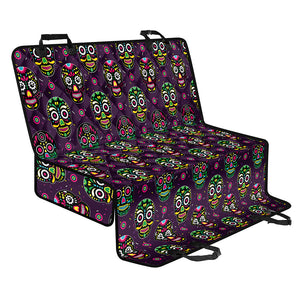 Day Of The Dead Sugar Skull Print Pet Car Back Seat Cover