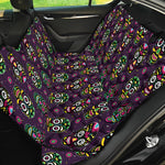 Day Of The Dead Sugar Skull Print Pet Car Back Seat Cover