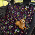 Day Of The Dead Sugar Skull Print Pet Car Back Seat Cover