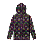 Day Of The Dead Sugar Skull Print Pullover Hoodie