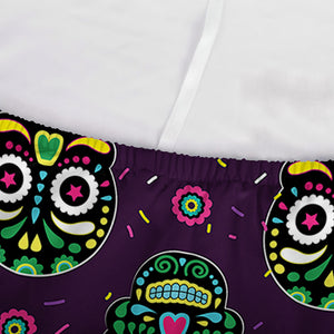 Day Of The Dead Sugar Skull Print Sofa Cover