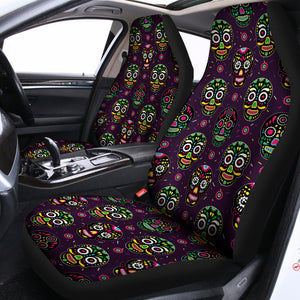 Day Of The Dead Sugar Skull Print Universal Fit Car Seat Covers