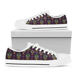 Day Of The Dead Sugar Skull Print White Low Top Shoes