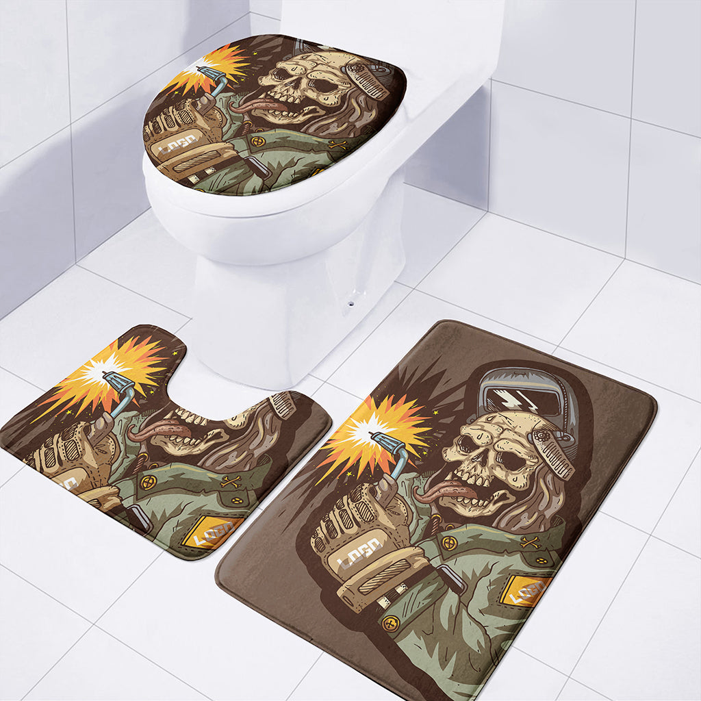 Dead Welder Print 3 Piece Bath Mat Set