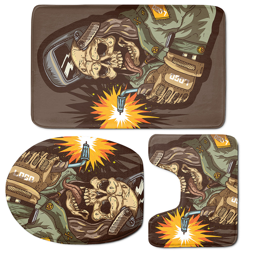 Dead Welder Print 3 Piece Bath Mat Set