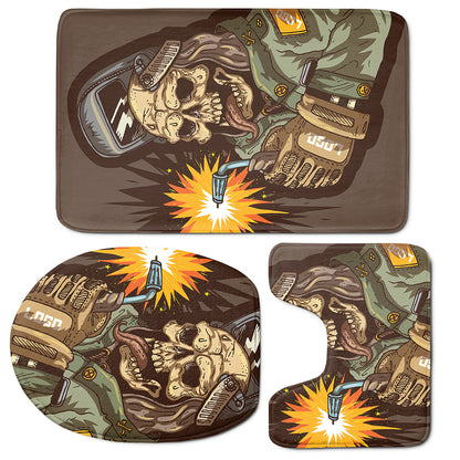 Dead Welder Print 3 Piece Bath Mat Set