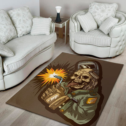Dead Welder Print Area Rug