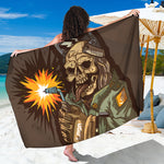 Dead Welder Print Beach Sarong Wrap