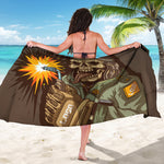 Dead Welder Print Beach Sarong Wrap