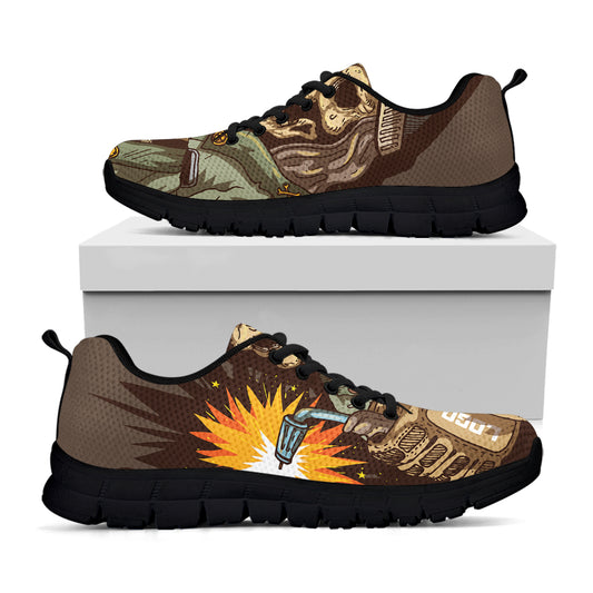 Dead Welder Print Black Sneakers