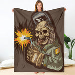 Dead Welder Print Blanket