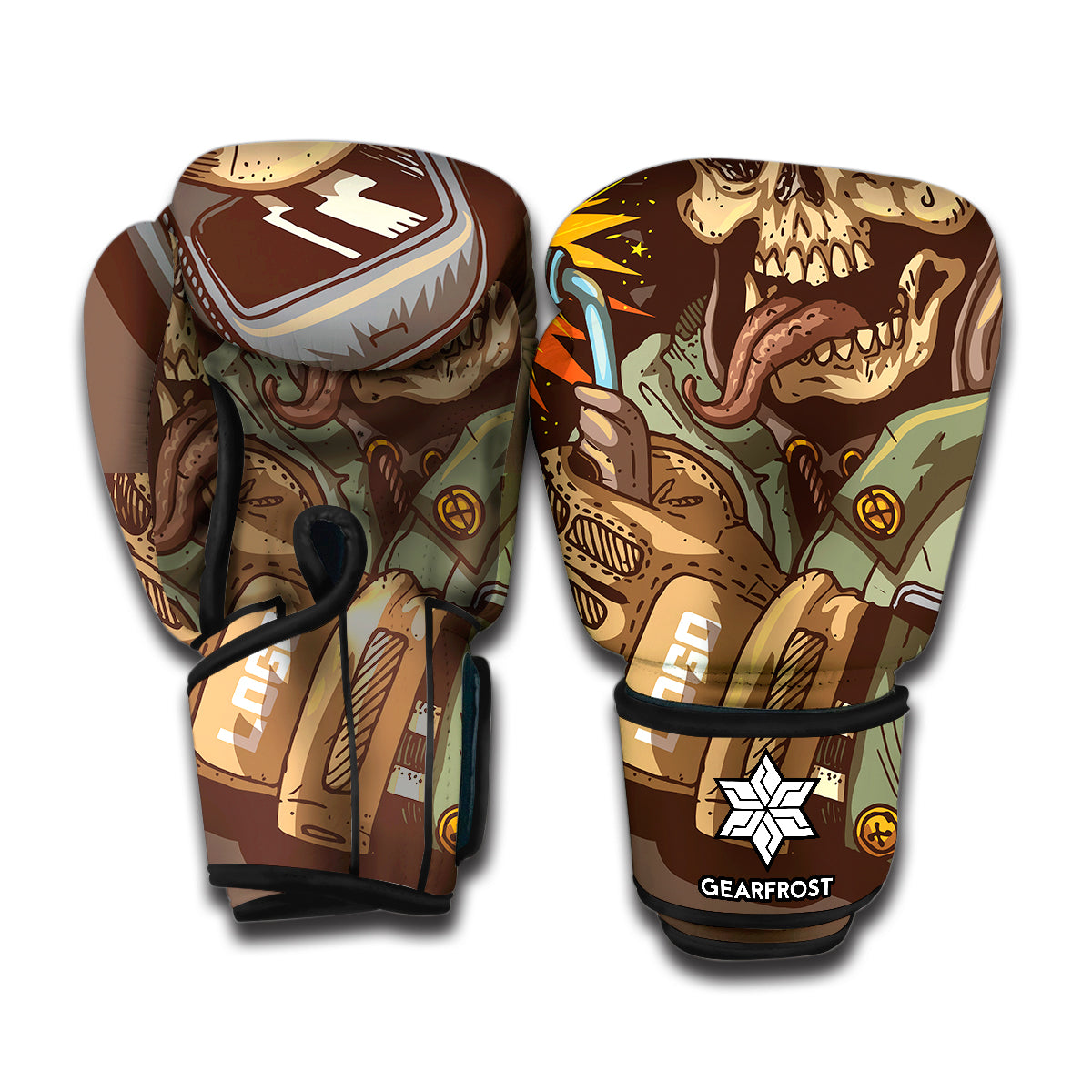 Dead Welder Print Boxing Gloves